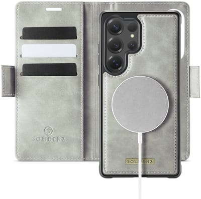Solidenz hoesje – Geschikt voor Samsung Galaxy S26 Ultra – Luxe 2-in-1 Hoesje geschikt voor MagSafe – Afneembare case – Beige