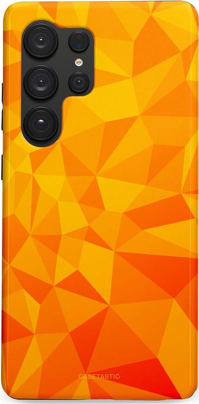 Casetastic Hoesje Geschikt voor Samsung S25 Ultra - Stijlvolle Beschermende Duo-layer Case - Citrus Polygoon