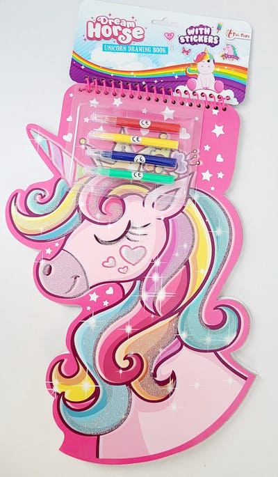 Toi-toys Tekenblok Eenhoorn Meisjes Turquoise of roze 6-delig