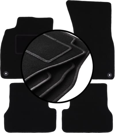 Complete set veloursmatten voor: Audi A6 C7 sedan, stationwagen, avant (2011-2017)