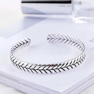 925 Sterling Zilver Geometrisch Patroon Geweven Thais Zilveren Armband Nieuwe Mode Armband Armband Sieraden Voor Vrouwen Mannen S-B277 white