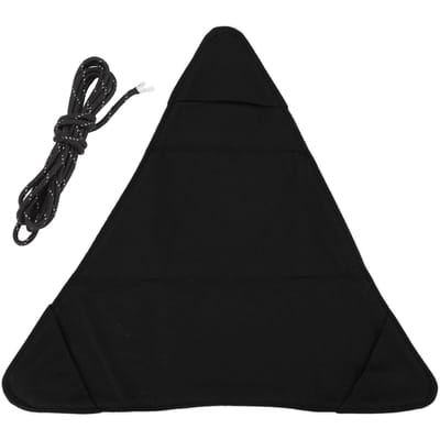 Tissu de tabouret trépied portable pliable triangle tissu de tabouret fait main toile anti-rayures tissu de tabouret de camping pour la pêche noir