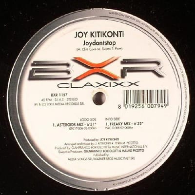 12-inch Plaat JOY KITIKONTI - Joydontstop BXR1157 BXR 2002 Italië Dans & Electronica Gebruikt gray