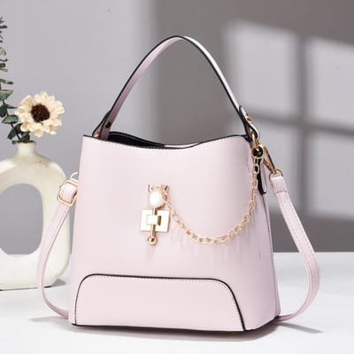 Nieuwe Mode Handtas Meerlaagse Grote Capaciteit Ketting Emmer Tas Hoogwaardige Eenvoudige Schoudertas Veelzijdige Tas . white