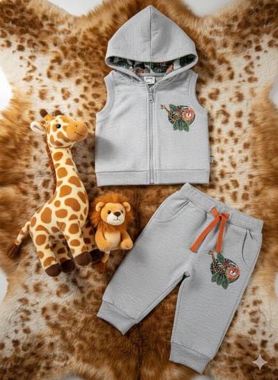 Jungle dieren vest & broek jongens - Tweedelige set