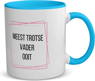Akyol - meest trotse vader ooit koffiemok - theemok - blauw - Papa - trotse vader - vader cadeautjes - vaderdag - verjaardagscadeau - verjaardag - cadeau - geschenk - kado - gift - vader artikelen - 350 ML inhoud
