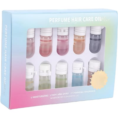 10 stuks 1,5 ml Haarolie Parfum Anti-Frizz Langdurige Geparfumeerde Haarparfum voor Beschadigd Droog Kroeshaar