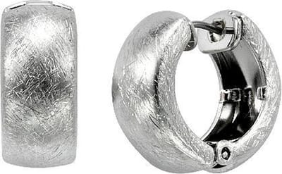 Behave - Oorring mat zilverkleur modern design 16mm voor elke dag
