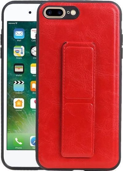 Grip Stand Hardcase Backcover voor iPhone 8 / 7 Plus Rood