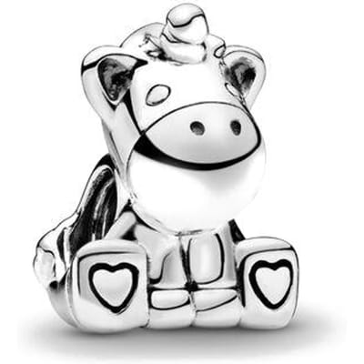 Nouveau - Authentique Charme Licorne Cuivre Cheval Arc-en-ciel Idéal Pour Bracelet Original Accessoires Bijou Femme Idée Cadeau white