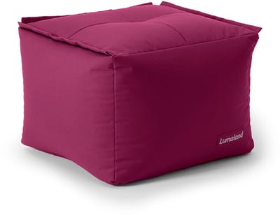 Lumaland Modulaire poef | Individueel uitbreidbare & lichte poef | Wasbare & waterbestendige zitmeubels voor binnen & tuin | Binnen & buiten | 54x54x54 cm [Roodwijn]