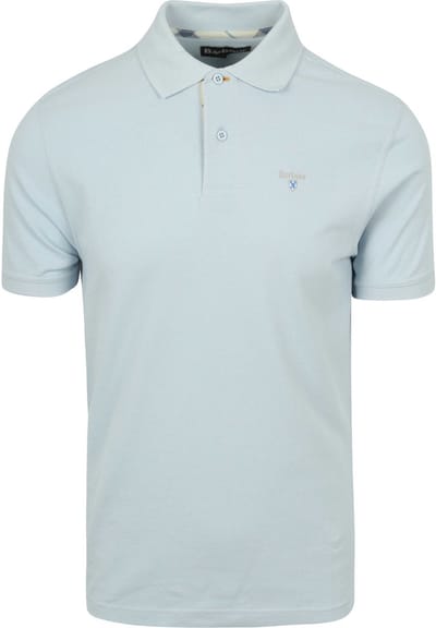 Barbour Tartan Pique Polo Lichtblauw - Maat 3XL - Heren