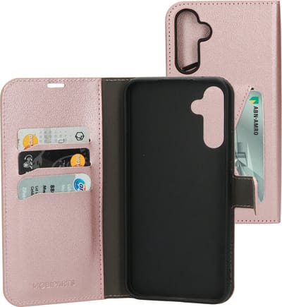 Mobiparts hoesje geschikt voor Samsung Galaxy A34 5G - Wallet/Boekhoesje - Eco Leer - Magneet Sluiting - Opberg vakken - Roze