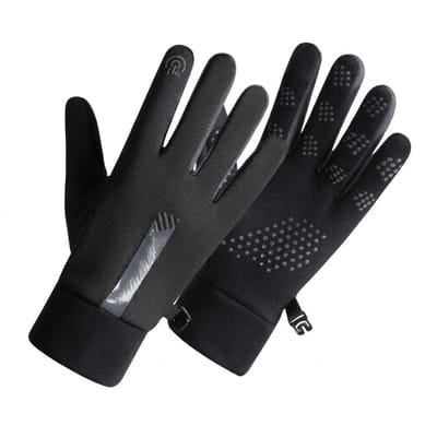 Zwarte hardloop handschoenen unisex sport handschoenen met touchscreen vingertoppen antislip grip en elastische pasvorm geschikt voor hardlopen fietsen wandelen en outdoor winter sport