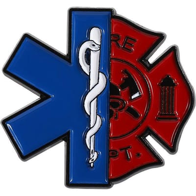 Personnel d'urgence Pompier Épinglette Émail Broche Drôle Dessins Animés Badge Pour Sacs Jeans Sweats à Capuche Denim Broche de Revers Bijoux Enfants Meilleur Cadeau blue