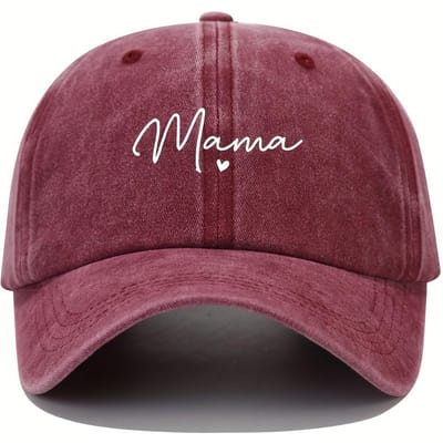 Mama Houdt Van Baseballpetten Met Patronen En Prints, Retro En Modieuze Casual Gewassen Dad Hats Voor Vrouwen, Zachte Sportpetten Voor Buiten Adjustable brown