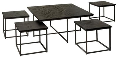 Tower Living - Via salontafel set vanaf 40 cm - zwart