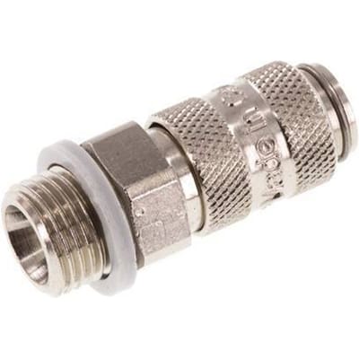 Vernikkeld Messing DN 2.7 (Micro) Luchtkoppeling Snelkoppeling G 1/8 inch Buitendraad