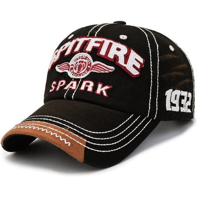 Herenmode 1932 Letter Geborduurde Pet Snapback Petten Unisex Zonneklep Pet Dames Verstelbaar Hip Hop Baseballpetten Cowboyhoed black