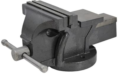 AWTools Serie - Stalen Bankwerker Bankschroef - 100mm - Gietijzeren Constructie - Gehard Stalen Bekken