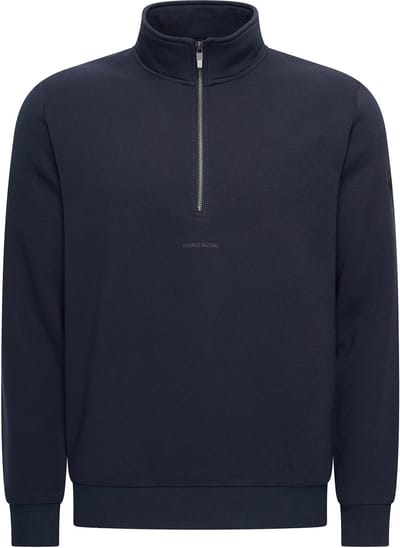 Mario Russo Basic Sweater Half Zip - Trui Heren - Sweater Heren - Coltrui Heren - Half Zip Heren - Navy