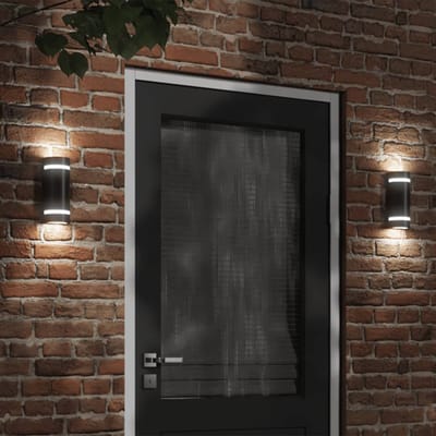 vidaXL Buitenwandlamp gegoten aluminium zwart
