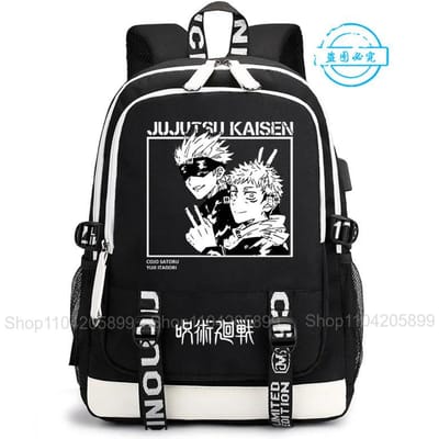Jujutsu Kaisen Rugzak Anime Satoru Cosplay Mochila Grote Capaciteit Student Jongens Schooltas Cartoon Laptop Reizen Rucksack Cadeau 12 inches
