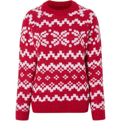 ESMARA Dames kersttrui (Rood, M (40/42))