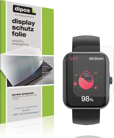 dipos – 6x Matte Beschermfolie geschikt voor Alutoria S80K 1.83 Zoll Smartwatch | Krasbestendige & antireflecterende Screenprotector Ultra-Thin