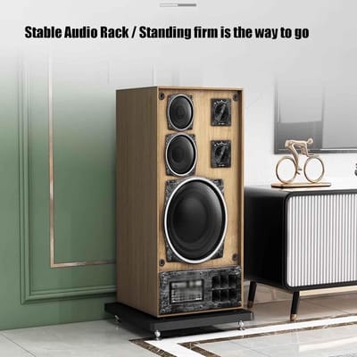 Luidspreker Stands - Basis Platen - Audio Verbetering - Schokabsorberend - 60 x 48 x 10 cm - Wit