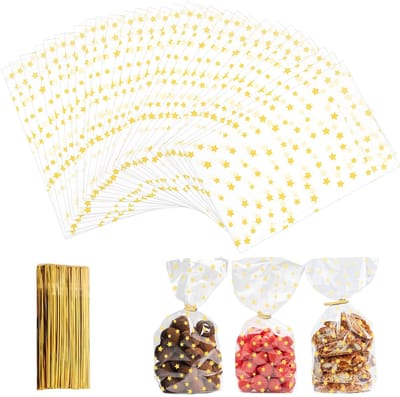 MTTProducts - Cellophane Bags - Geschenkverpakking - 100 Stuks - Heldere Cellofaanzakken - Voor Bakkerij en Snoep - 13 x 21 cm