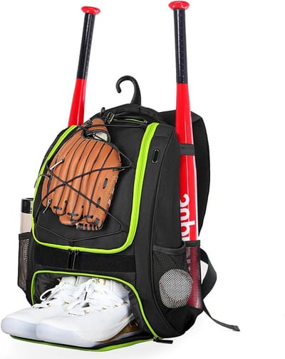 Sportrugzak - Sporttas - Sportuitrusting - Met schoenenvak - 45 x 34 x 22 cm - Citroen groen