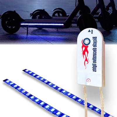 Fietscadeaus: 2 Stuks Waterdichte LED Stripverlichting voor Fietsen met Batterijen, 3 Verlichtingsmodi en Geschikt voor Alle Fietsen, Blauwe Stripverlichting voor Veiligheid en Stijl