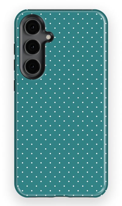 Micro Dots Tough Hoesje Samsung Galaxy S24 Plus | Geschikt Voor Mag | Stippen Motief Backcover Samsung Galaxy S24 Plus Deep Teal