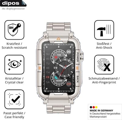 dipos – 2x Pantserfolie geschikt voor Doomixs KR88 | 9H Screenprotector