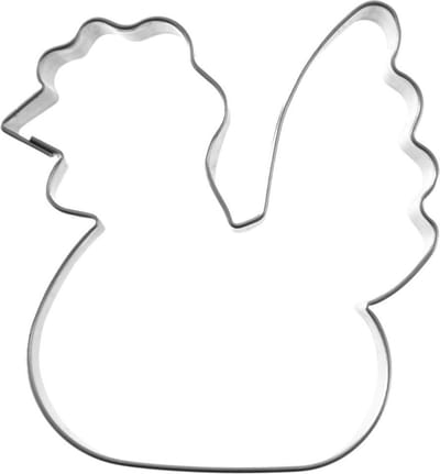 Koekjessnijder Edelstaal Kip 6,5 cm - Vormen - Uitsteekvorm - Cookie - Cutter - Uitsteekvormpjes - Koekjes - Bakken