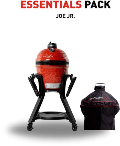 Kamado Joe® Joe Junior Complete Set – Compacte Keramische Kamado BBQ Ø34 cm met Onderstel en Hoes – Houtskool Barbecue voor Balkon, Camping en Terras