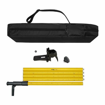 Nivel System LP-36 Serie - Aluminium Telescopische Stok - 3,6m - Met Antislip Voeten - Inclusief Draagtas
