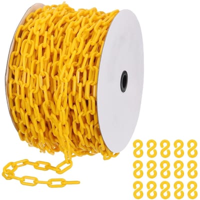 Geel Plastic Ketting 6mm Veiligheidsbarrière voor Mensencontrole, Parkeerplaats, en Evenementen Decoratie