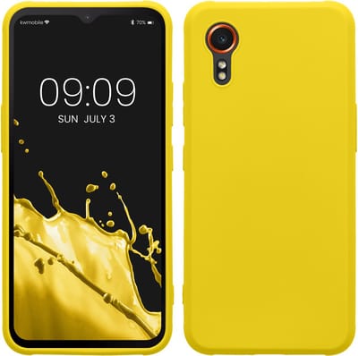 kwmobile telefoonhoesje geschikt voor Samsung Galaxy Xcover7 - Hoesje voor smartphone - Back cover in stralend geel