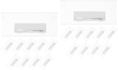 Badgehouders - Naamkaarthouders - Personeelsidentificatie - Makkelijk informatie wisselen - 7x3cm - Transparant