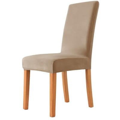 Housse de chaise en tissu velours, pour salle à manger, mariage, hôtel, Banquet, housse de chaise extensible en Spandex doux et confortable, décoration de siège de maison 1 Piece