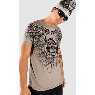 Affliction Misfits Reaper T-Shirt grijs