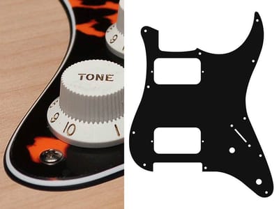 Boston ST-332-WCO pickguard, Stallion, HH, 2 pot holes, 3-5 switch, 3 ply, wild cat orange