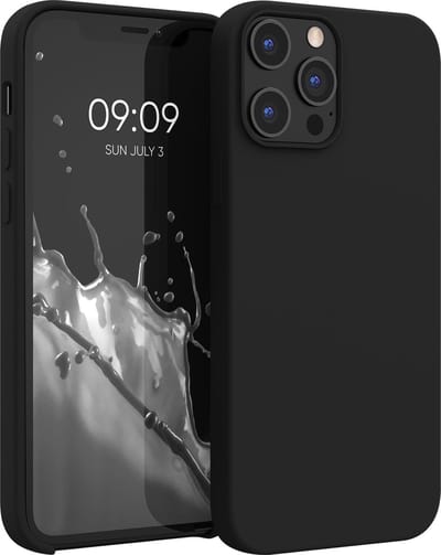 kwmobile telefoonhoesje geschikt voor Apple iPhone 12 Pro Max - Hoesje met siliconen coating - Smartphone case in mat zwart