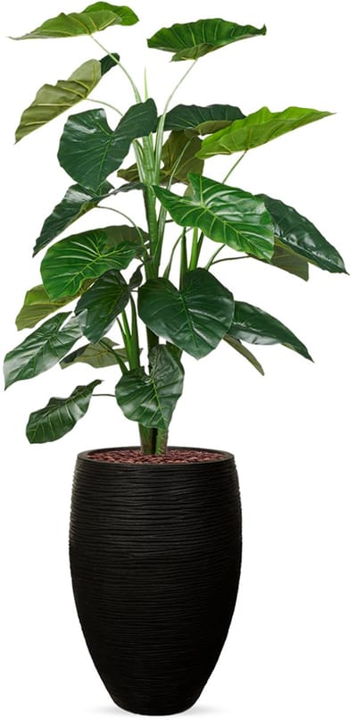 Kunstplant Philodendron in Vaas elegant Deluxe rib zwart H155 cm