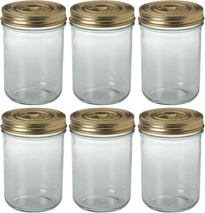 6x Weckpotten/inmaakpotten met schroefdeksel 750 ml - Inmaakpotten - Weckpotten - D 10,0 cm