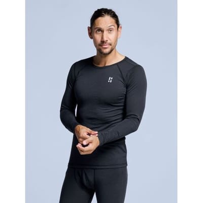 Poederbaas Thermoshirt Merinowol - Heren - Zwart - Maat S