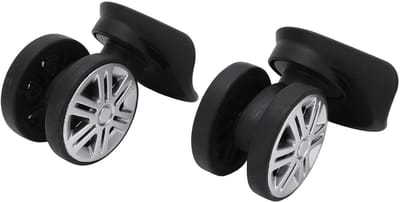 Bagage Zwenkwielen - Koffer Wielen - Koffer Reparatie - Dubbele Rij Stil - 6 cm Diameter - Grijs
