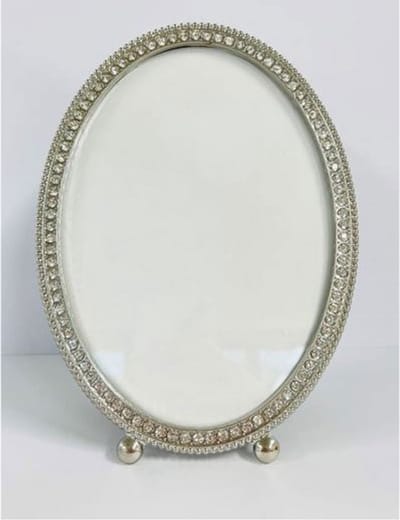 Meander - Fotolijst - Ovaal - Strass - Zilver - 13 x 18 cm